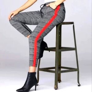David Lerner + Evereve Slim Track Joggers, Elastic Waist, Herringbone, EUC!